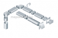 Műanyag lapos csatornák és idomok 60X120mm