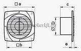 Vents 150 S TH Fali axiális Elszívó ventilátor Páraérzékelő időkapcsoló