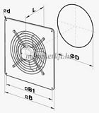 Vents OV 4E 350 Falba szerelhető Axiális ventilátor 