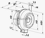 VENTS 100 VKM Centrifugális csőventilátor