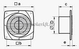VENTS 150 D TH Fali axiális elszívó ventilátor időzítővel és páraérzékelővel